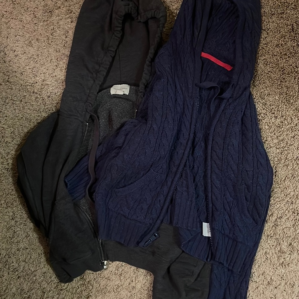 American eagle cropped zip up